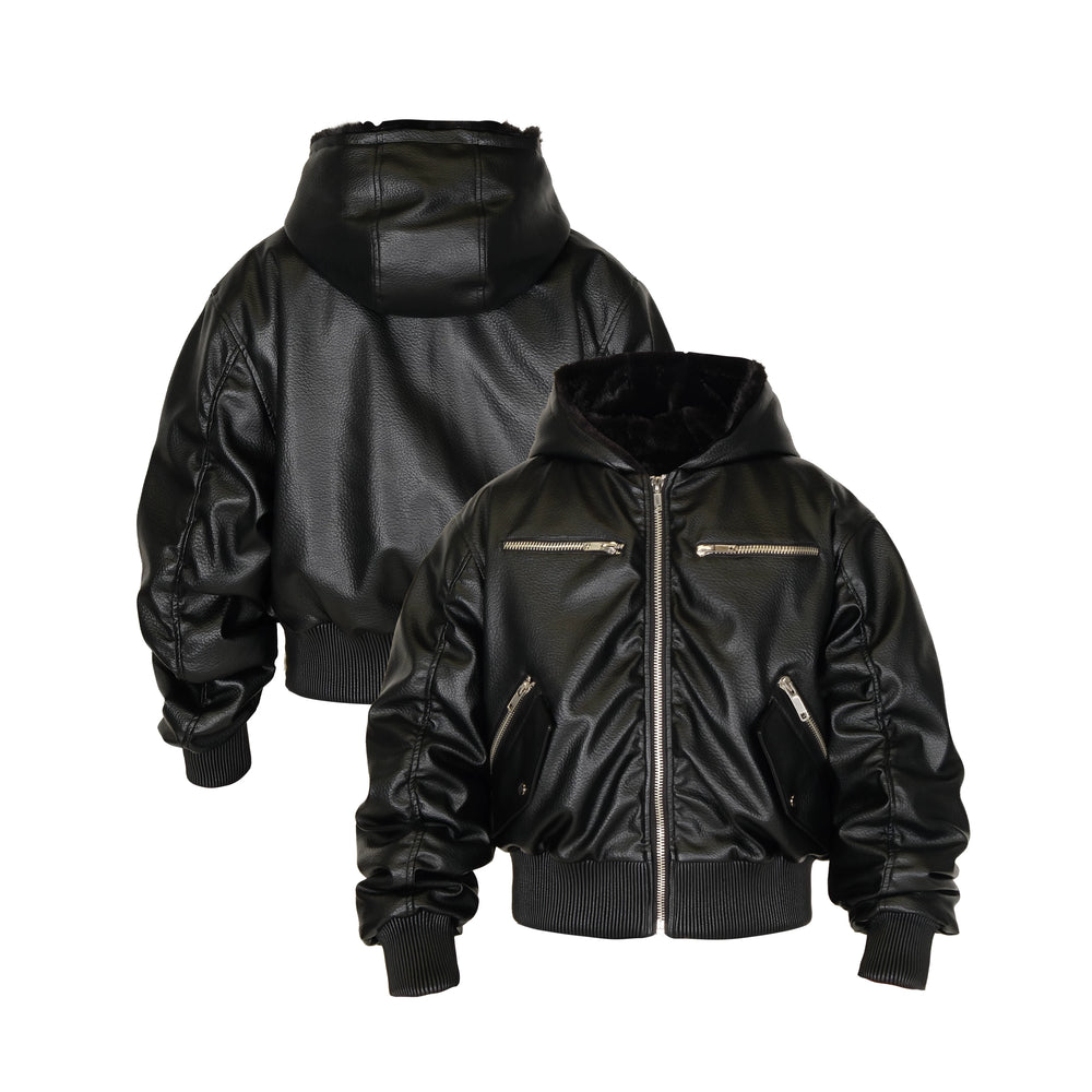 THEWET Yang and Su's 2025AW Winter Street Shaped Jacket with Thick Velvet and Mountain Carving Coat