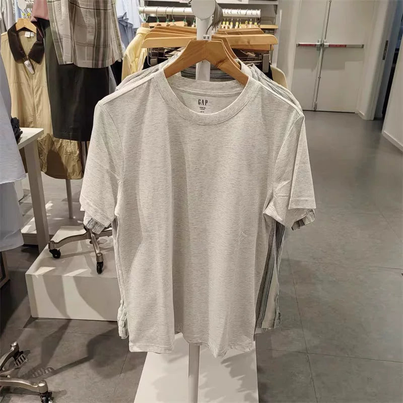 Cheng Yi endorses Gap men's and women's 2026 summer new moisture absorbing quick drying round neck short sleeved T-shirt 854282