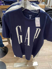 Gap Men's and Women's 2025 New Cotton Classic Logo Round Neck Couple T-shirt 725624 New 854739