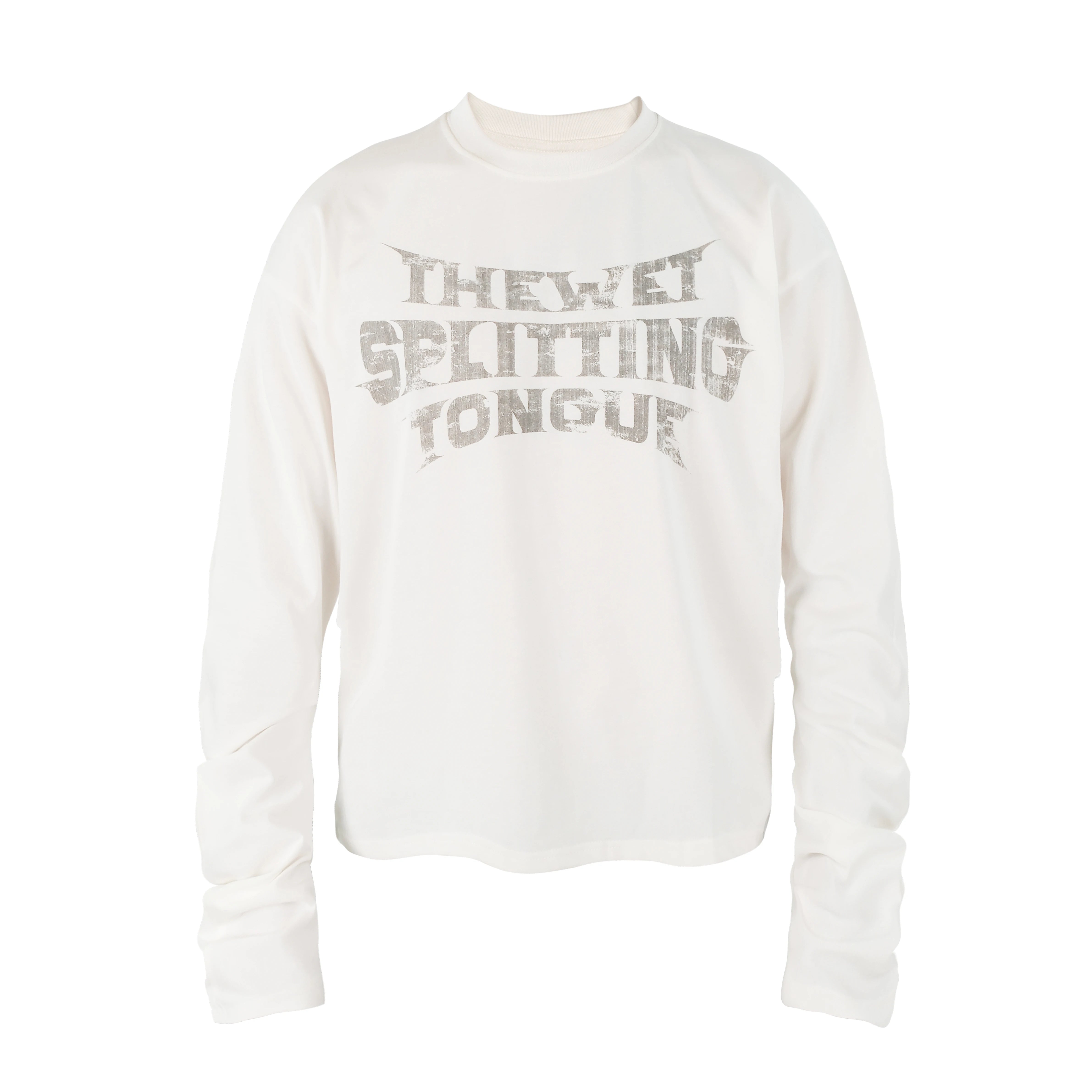 THEWET 2026 American Street Letter Printed Logo Curved Knife Camouflage Long Sleeve Daily Casual Interior Long Tee