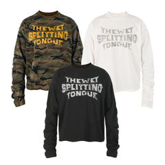THEWET 2026 American Street Letter Printed Logo Curved Knife Camouflage Long Sleeve Daily Casual Interior Long Tee