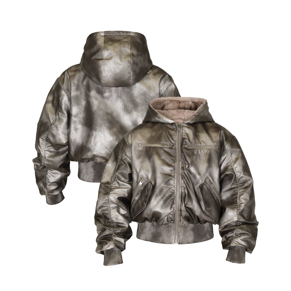 THEWET Yang and Su's 2025AW Winter Street Shaped Jacket with Thick Velvet and Mountain Carving Coat