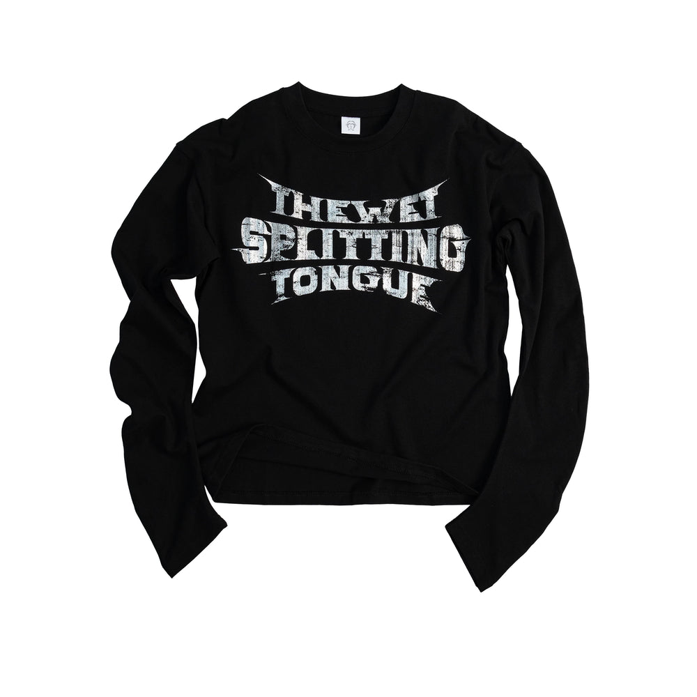 THEWET 2026 American Street Letter Hot Silver Logo Curved Knife Long Sleeve Daily Casual Interior Long Tee