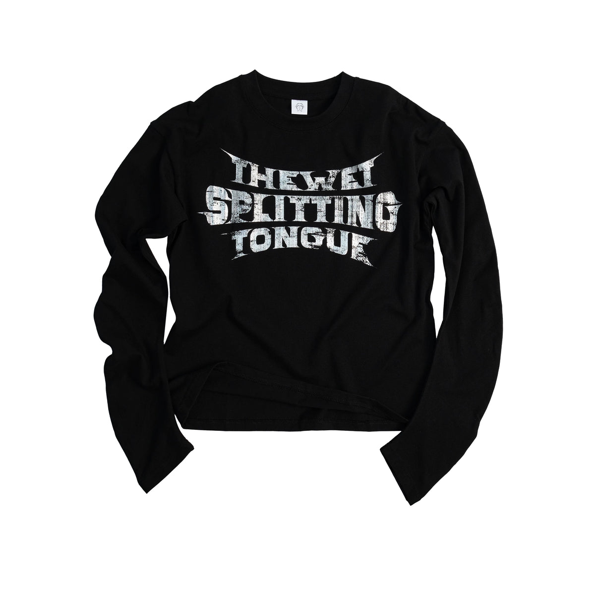 THEWET 2026 American Street Letter Hot Silver Logo Curved Knife Long Sleeve Daily Casual Interior Long Tee