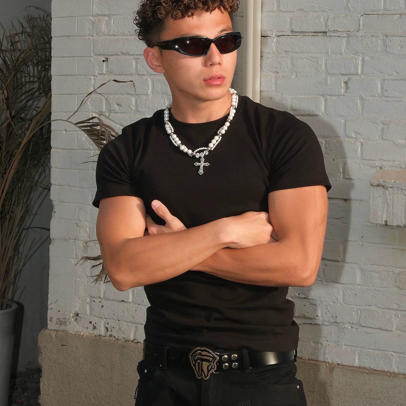 THEWET American 260g solid color slim fit base elastic skin friendly sports fitness casual round neck T-shirt short sleeved