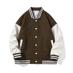 NASA联名美式麂皮绒棒球服男vintage春秋大码飞行员外套情侣夹克 (25)