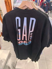 Gap Men's and Women's 2026 Summer New Cotton Logo Gradient California Sunset Printed Short sleeved T-shirt 892357
