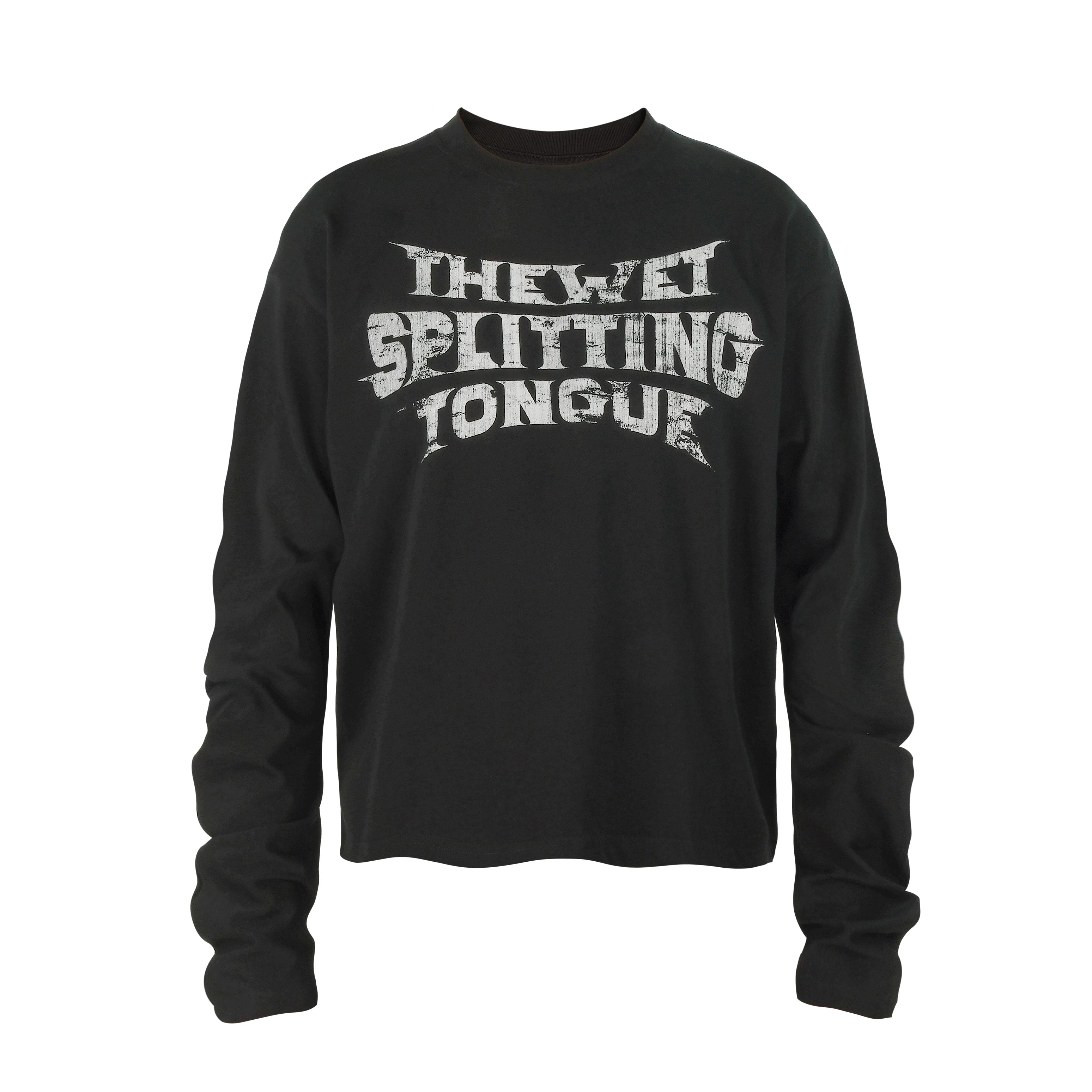 THEWET 2026 American Street Letter Printed Logo Curved Knife Camouflage Long Sleeve Daily Casual Interior Long Tee