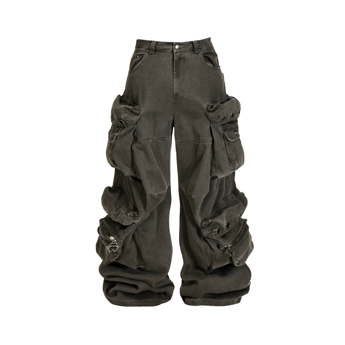 THEWET SPLITTING TONGUE 2025AW Washed, Used, Spray Dirty Bullets CARGO workwear pants