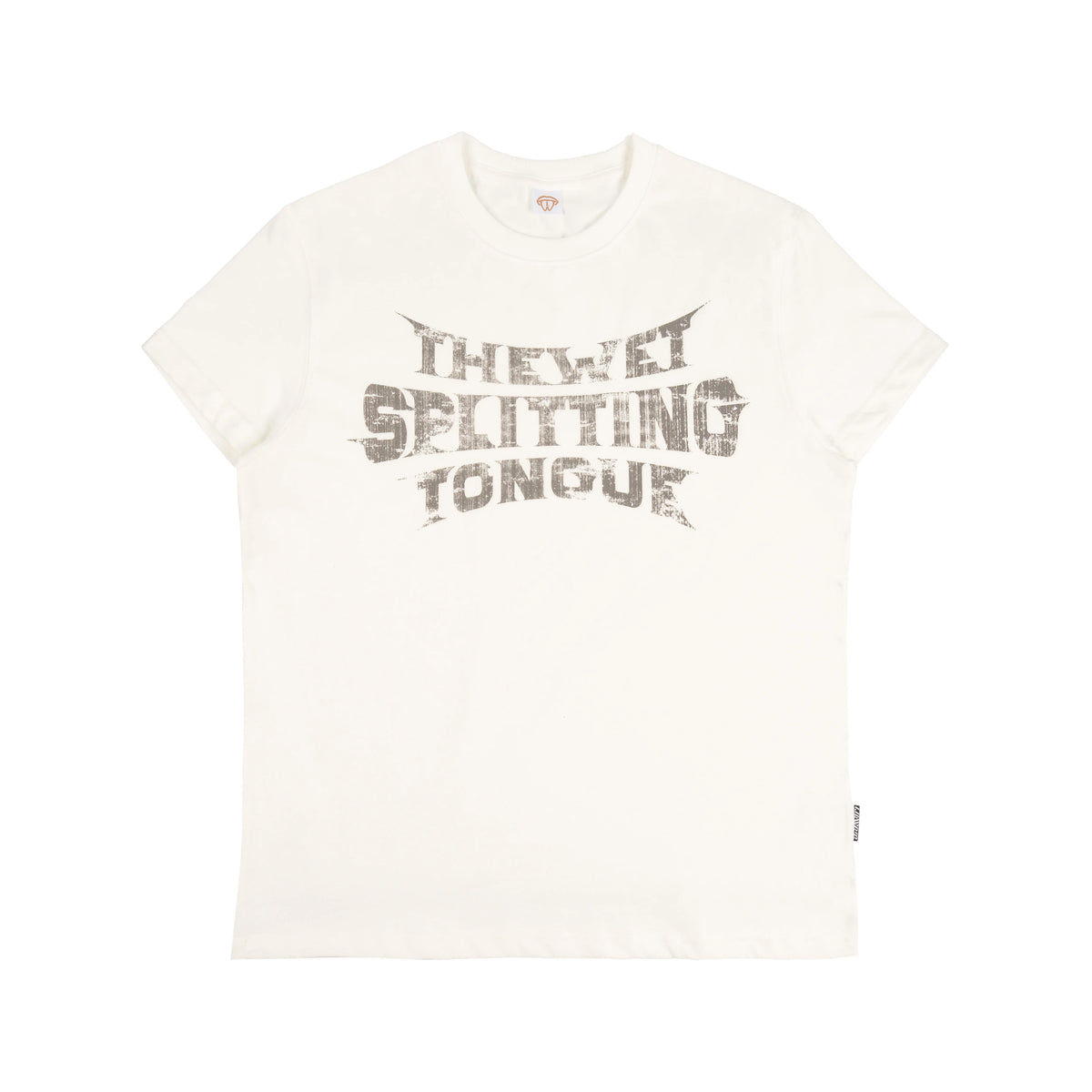 THEWET 2026SS Street Retro Doing Old Casual Bending Knife LOGO Printed Cotton Slim Short Sleeve Tee