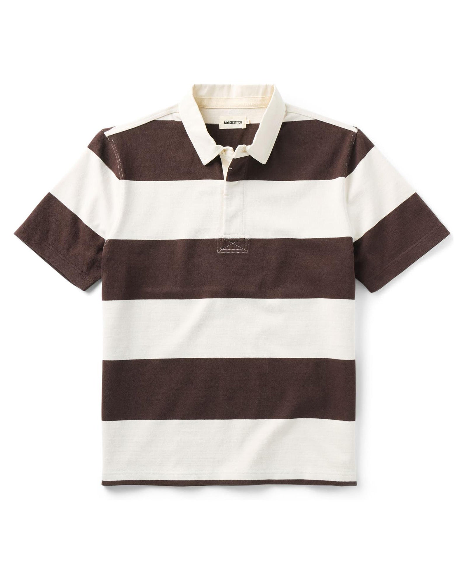The Short Sleeve Rugby Shirt in Port Stripe