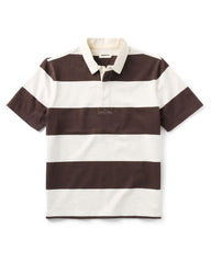 The Short Sleeve Rugby Shirt in Port Stripe