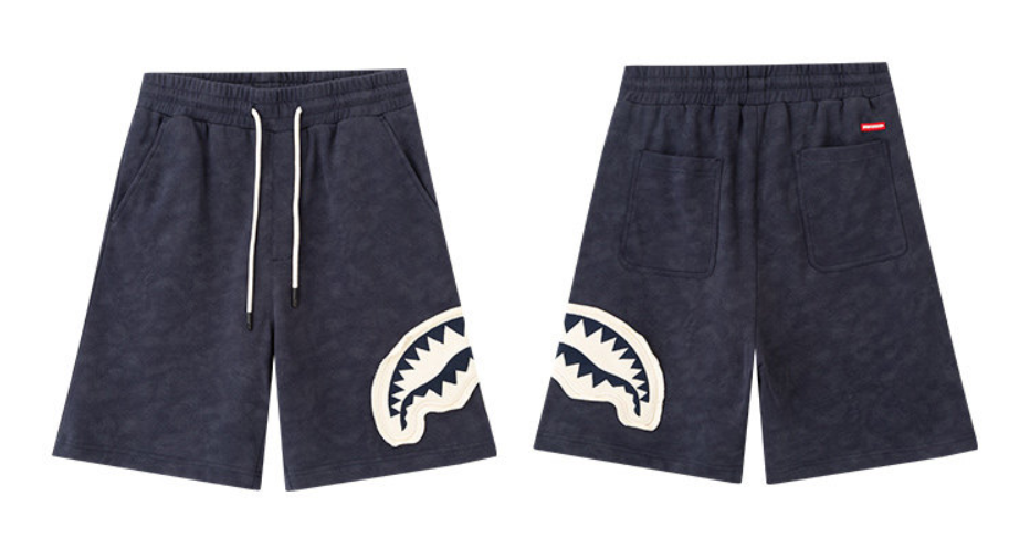 SprayGround Shark Patch Shorts Dark blue
