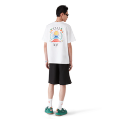 CASABLANCA CASA WAY MOUNTAIN SHORT SLEEVE T‑SHIRT WHITE