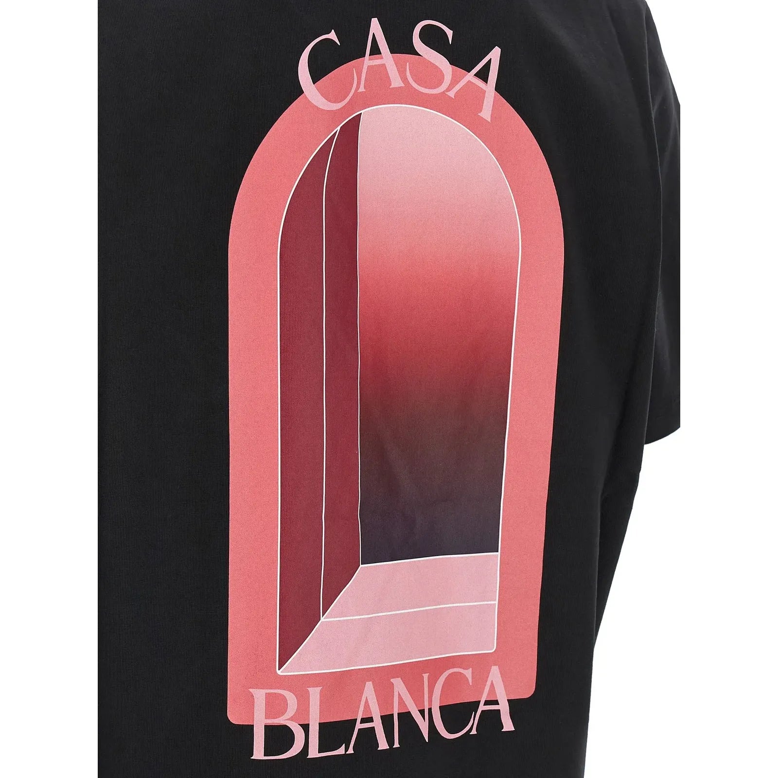 Casablanca Black & Pink Arches Short Sleeve T‑Shirt