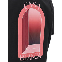 Casablanca Black & Pink Arches Short Sleeve T‑Shirt