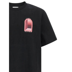 Casablanca Black & Pink Arches Short Sleeve T‑Shirt