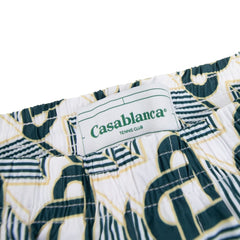 CASABLANCA HEART MONOGRAM PRINTED SWIM SHORTS  Printed Swim Shorts Green