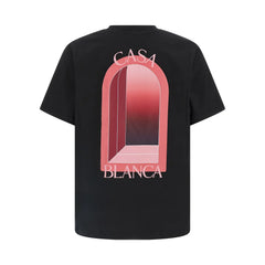 Casablanca Black & Pink Arches Short Sleeve T‑Shirt