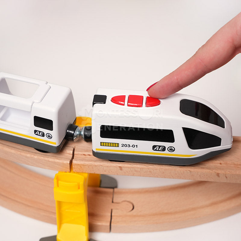 Montessori Crane & Train Magnetic Playset