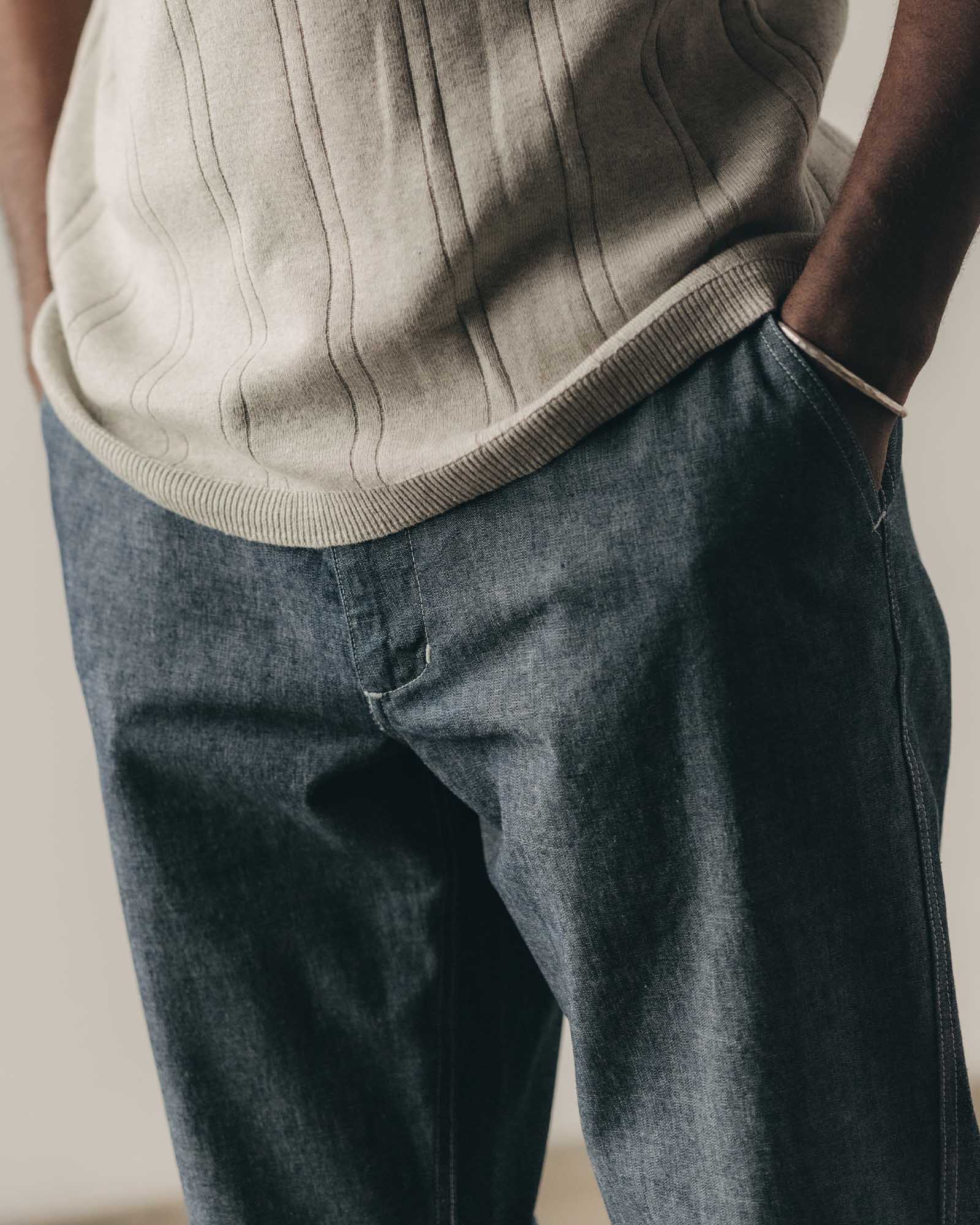The Easy Pant in Washed Indigo Chambray