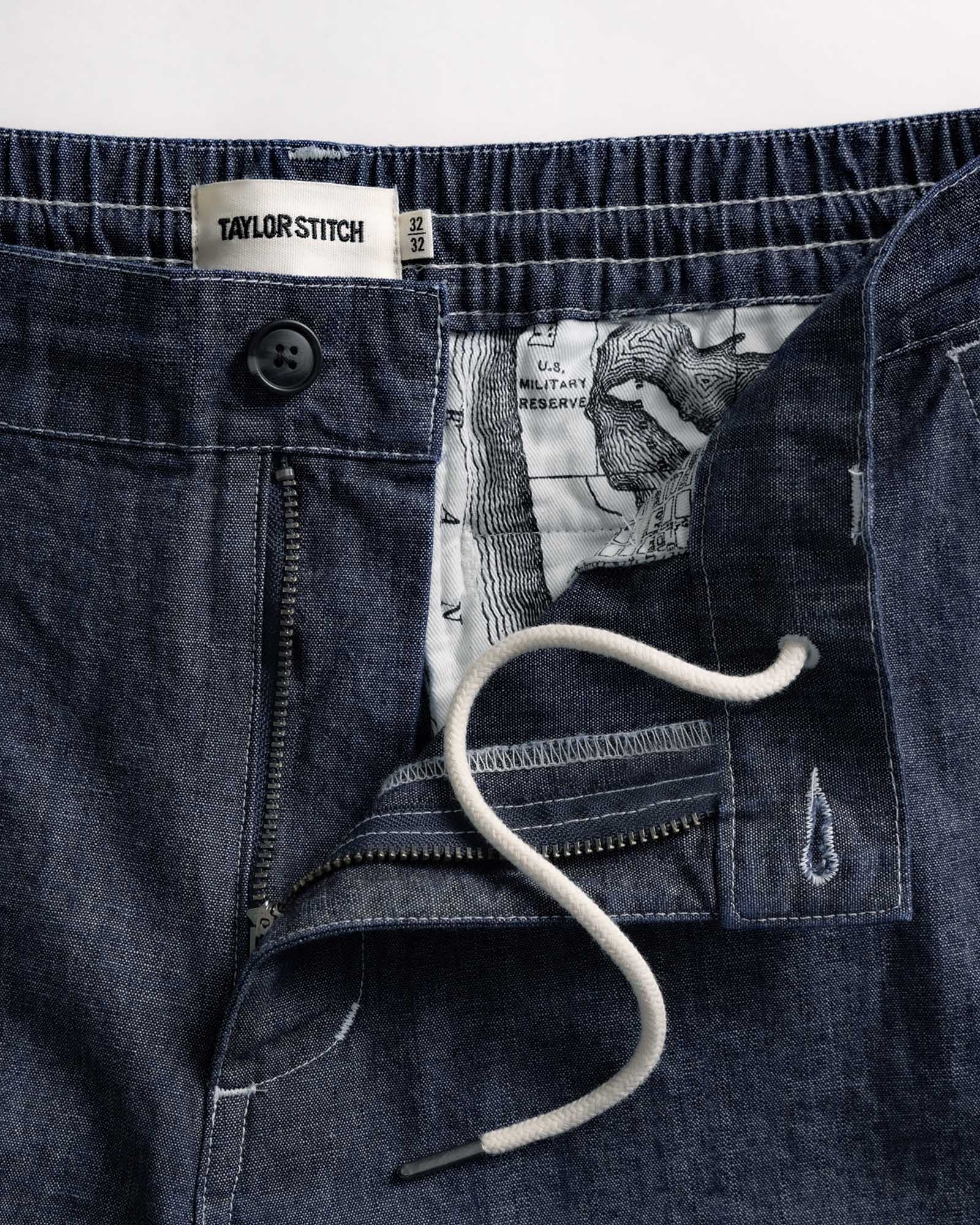 The Easy Pant in Washed Indigo Chambray