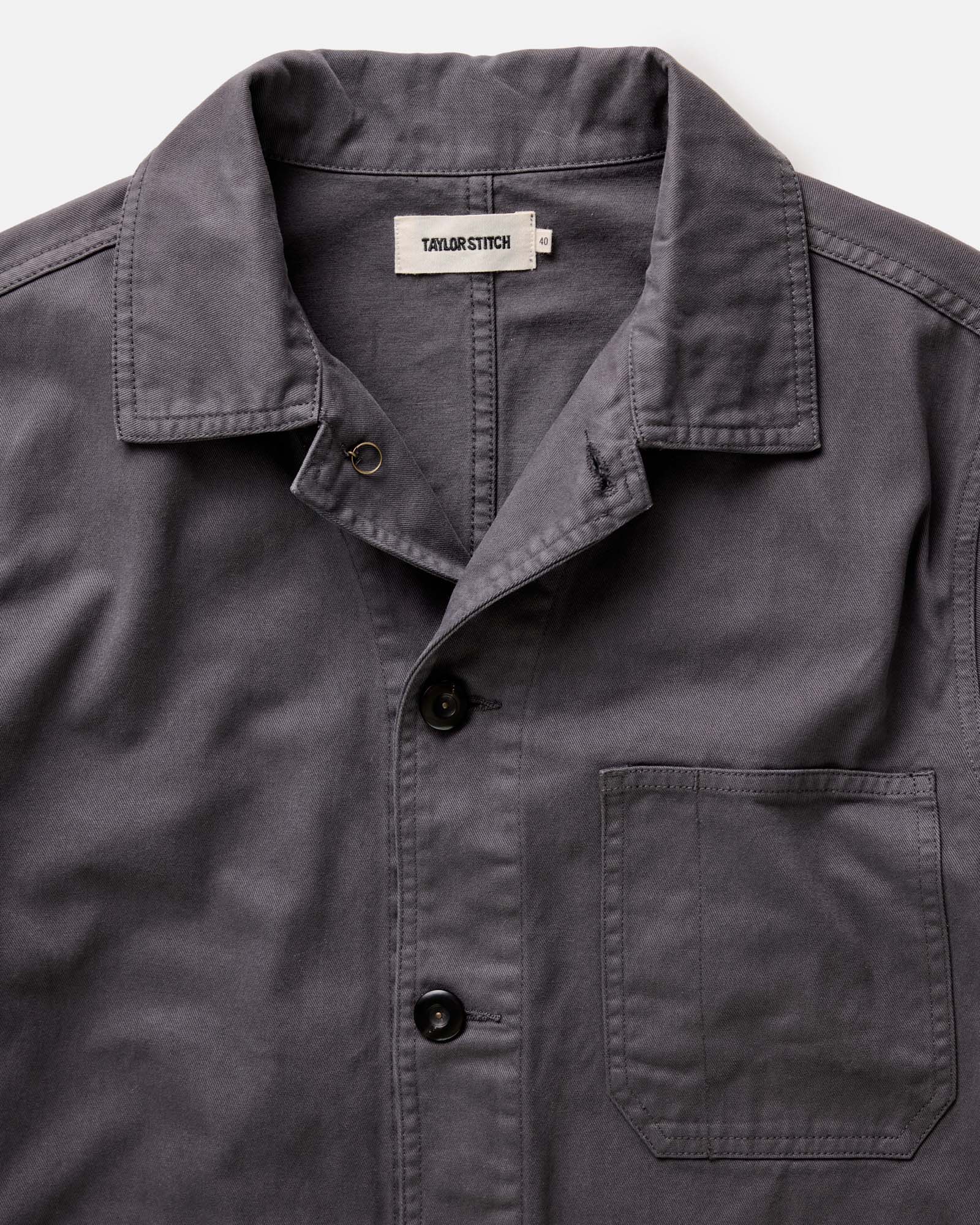 The Ojai Jacket in Organic Charcoal Foundation Twill