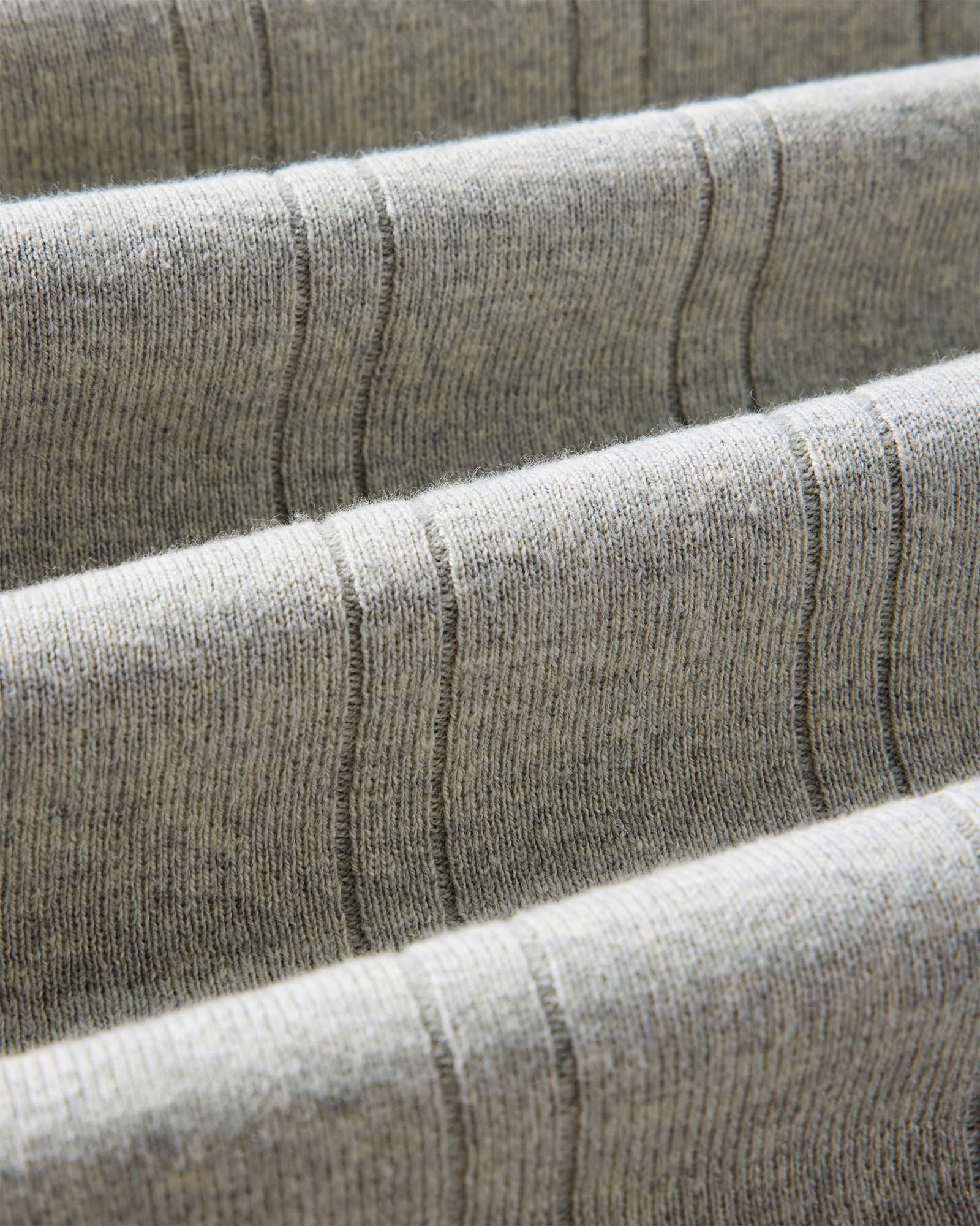 The Valencia Sweater Polo in Heather Grey Rib