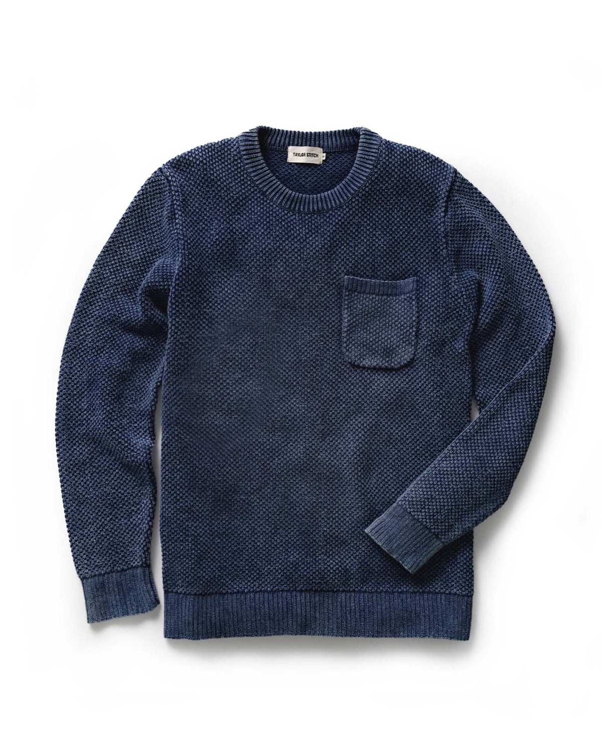 The Crawford Crew Sweater in Washed Indigo