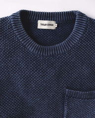 The Crawford Crew Sweater in Washed Indigo
