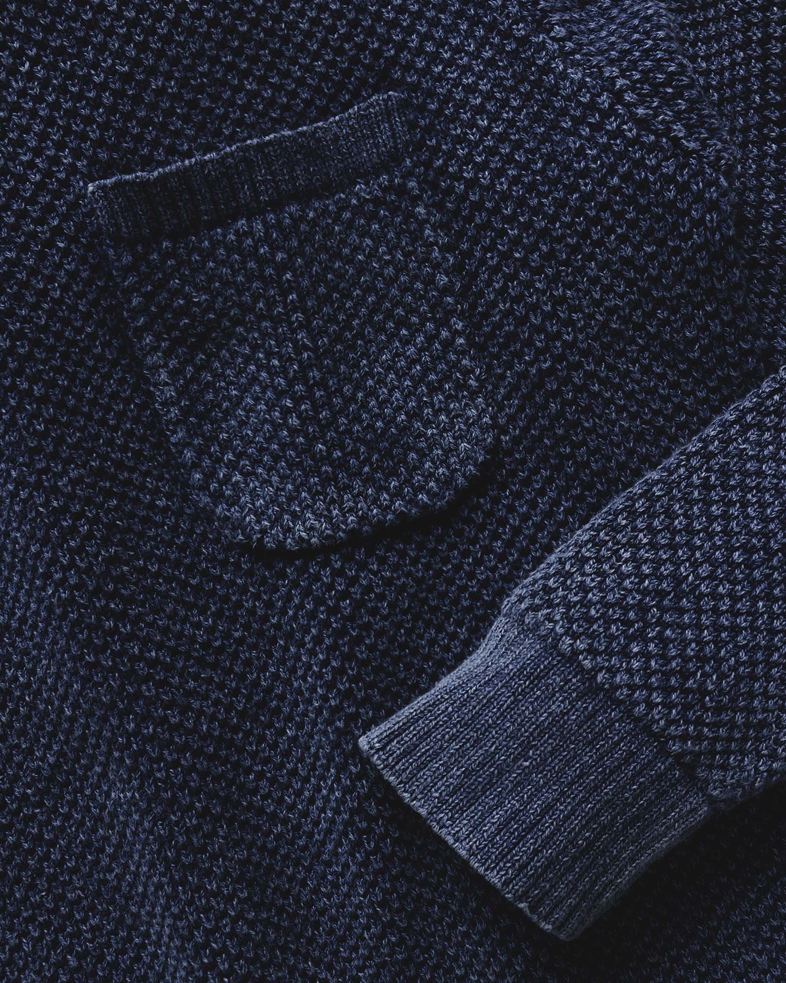 The Crawford Crew Sweater in Washed Indigo