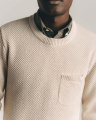 The Crawford Crew Sweater in Marled Natural