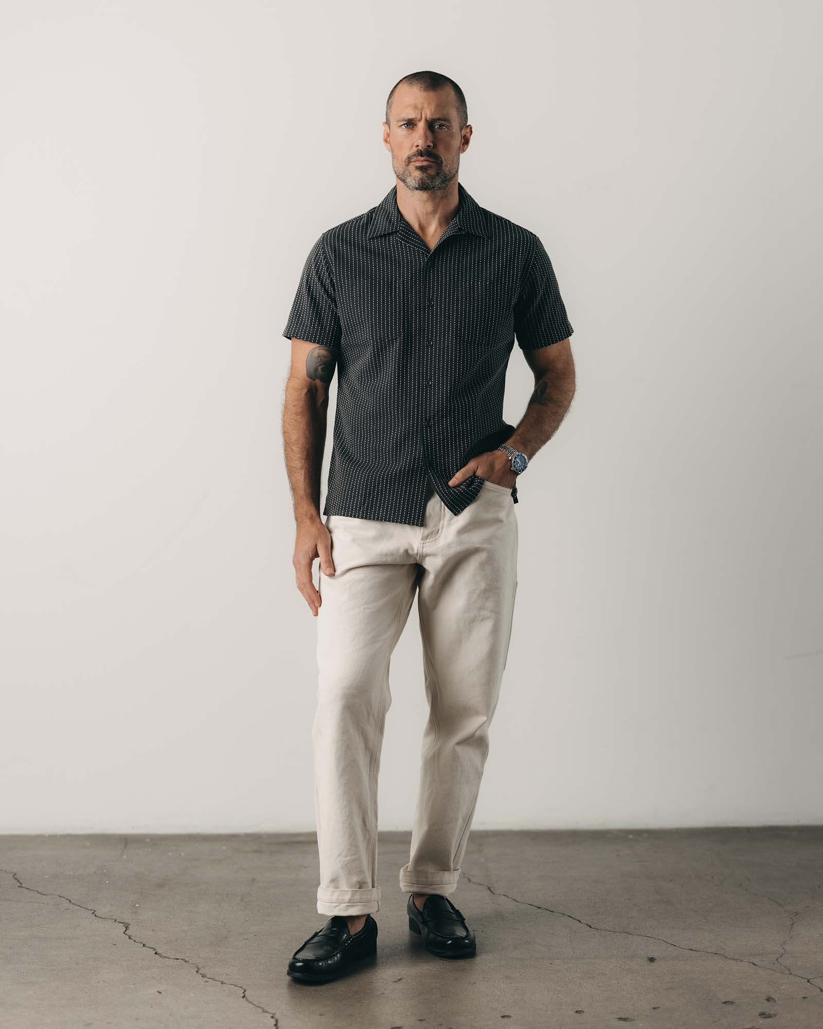 The Conrad Shirt in Pickstitch Stripe Dobby