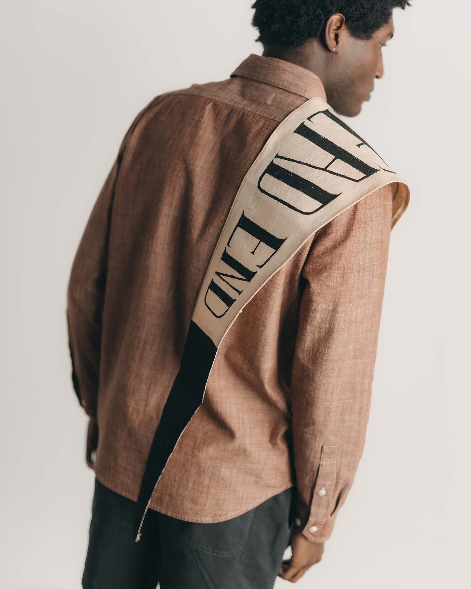 The Foundry Shirt in Brick Chambray