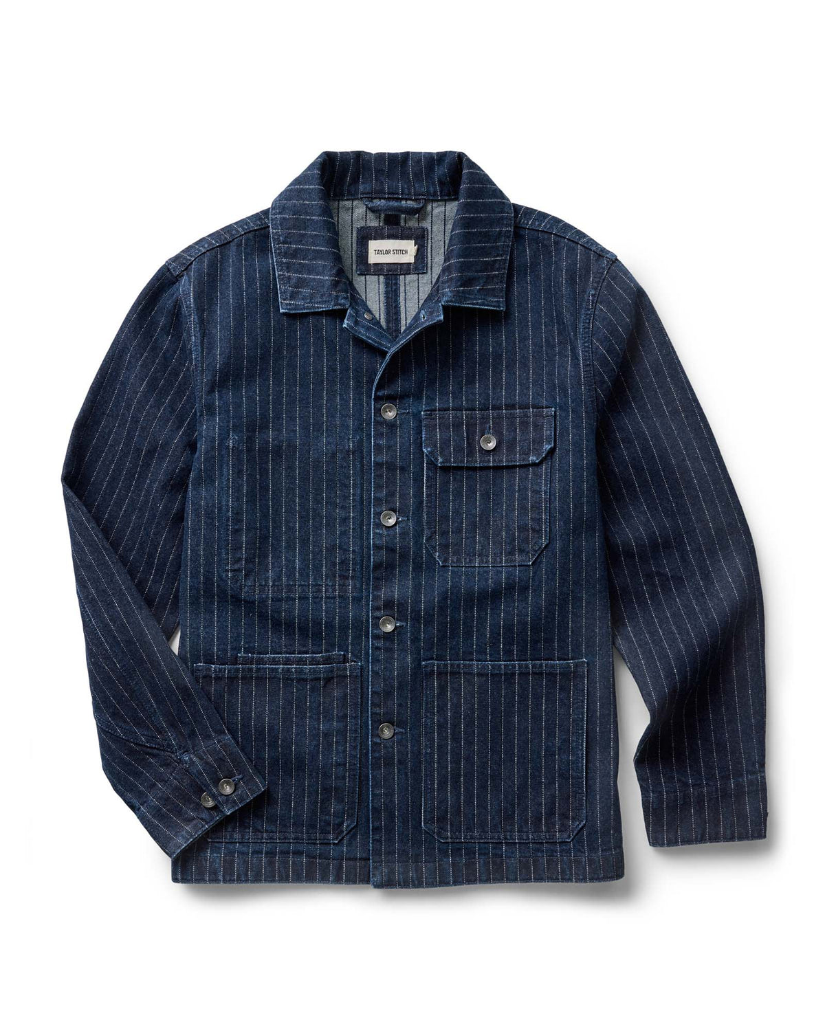 The Fremont Jacket in Rinsed Indigo Dobby Denim