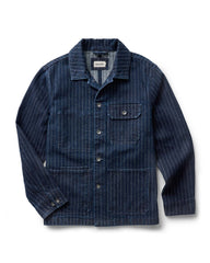 The Fremont Jacket in Rinsed Indigo Dobby Denim