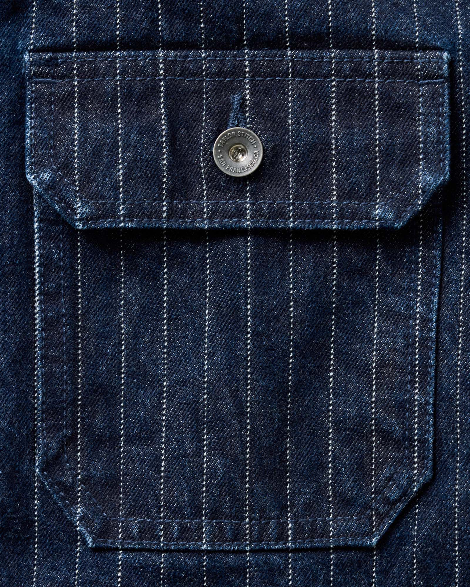 The Fremont Jacket in Rinsed Indigo Dobby Denim