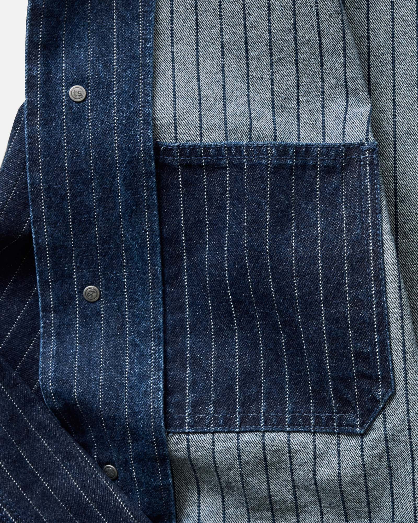 The Fremont Jacket in Rinsed Indigo Dobby Denim