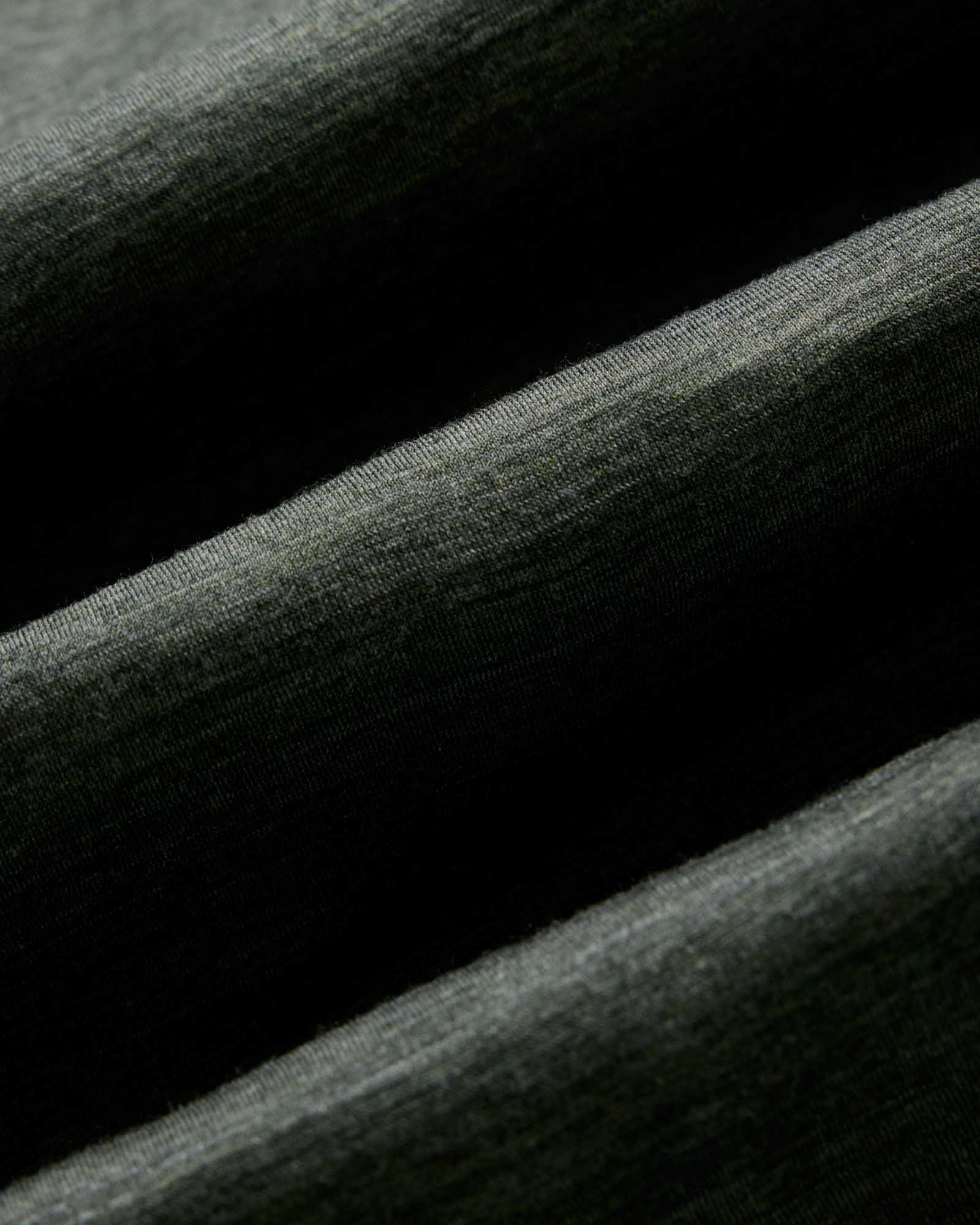 The Merino Tee in Heather Army