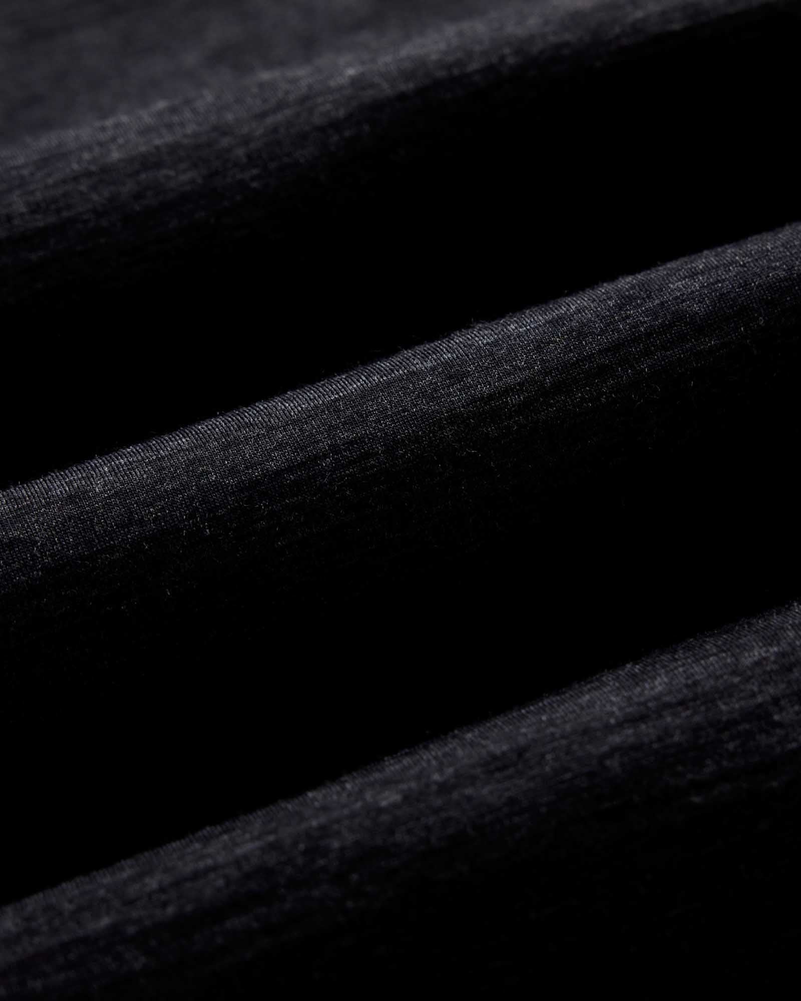 The Merino Tee in Heather Black