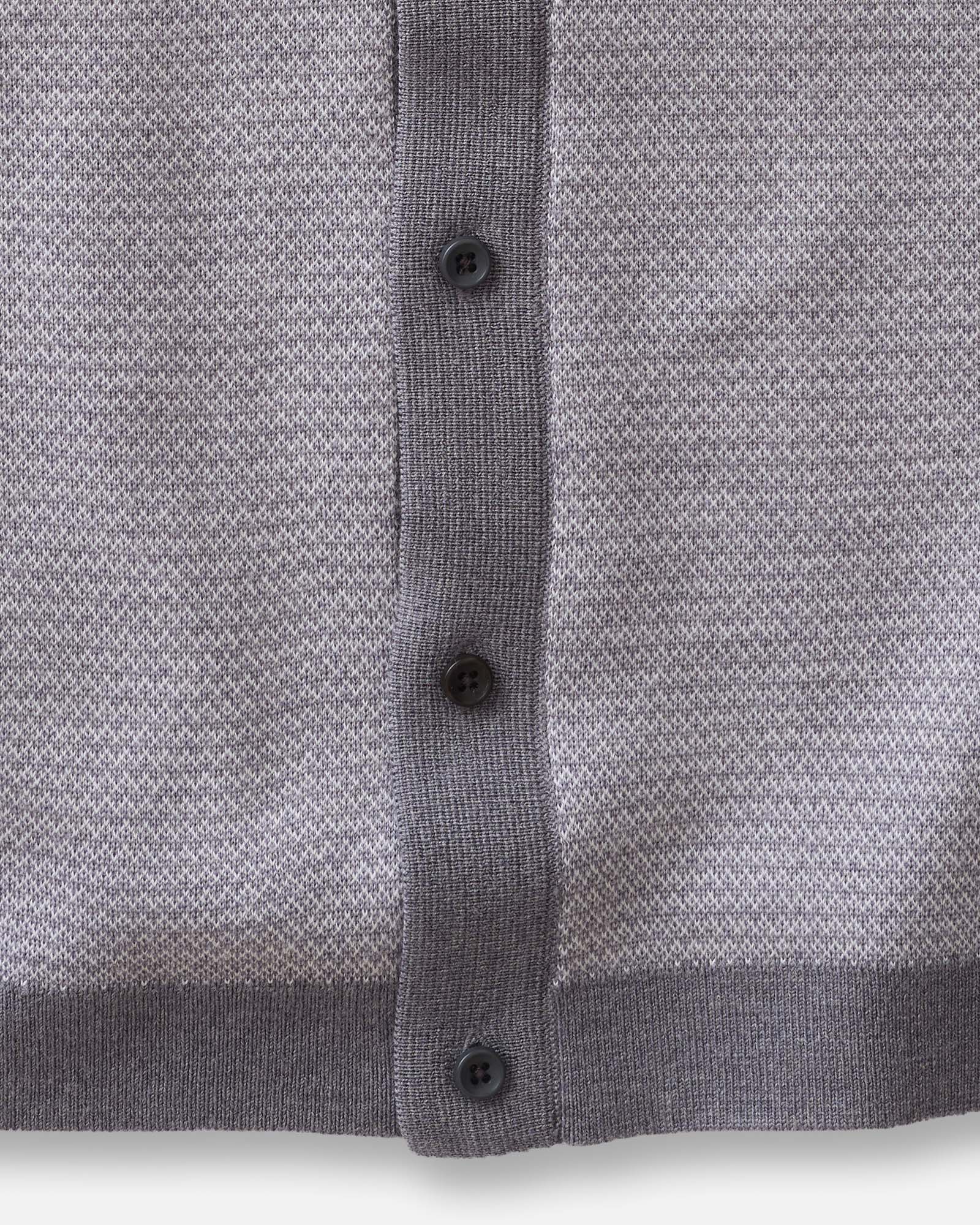 The Nichols Polo in Heather Grey Birdseye Merino