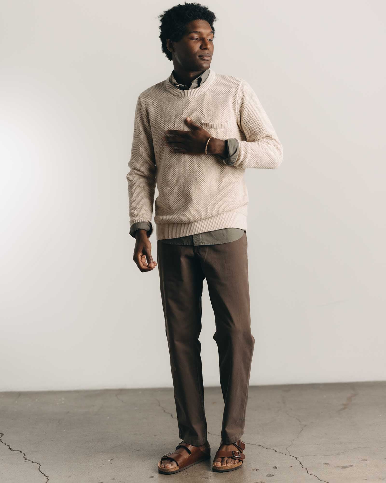 The Straight Foundation Pant in Organic Espresso