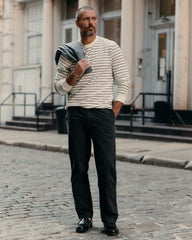 The Straight Foundation Pant in Organic Faded Black