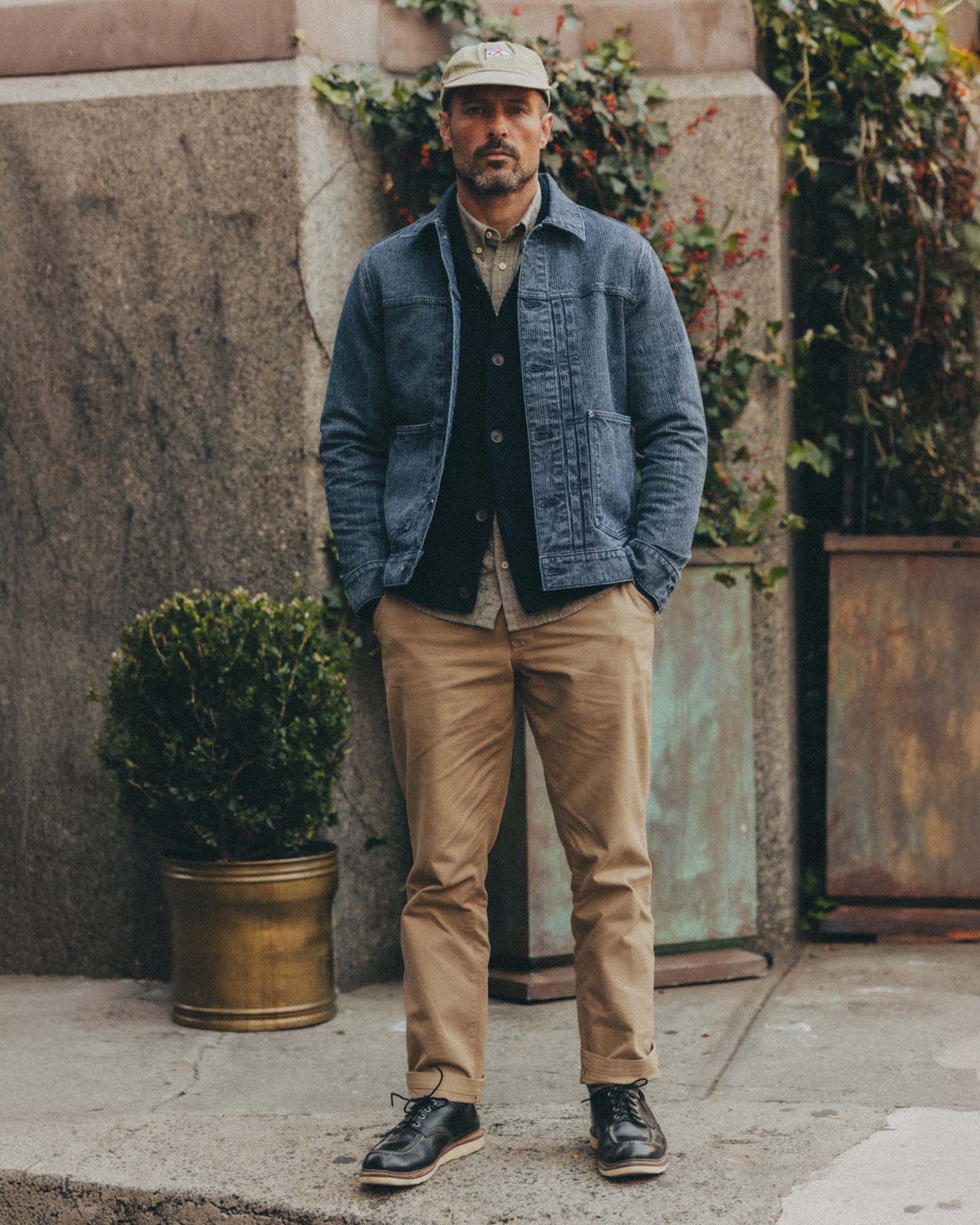 The Straight Foundation Pant in Organic Khaki