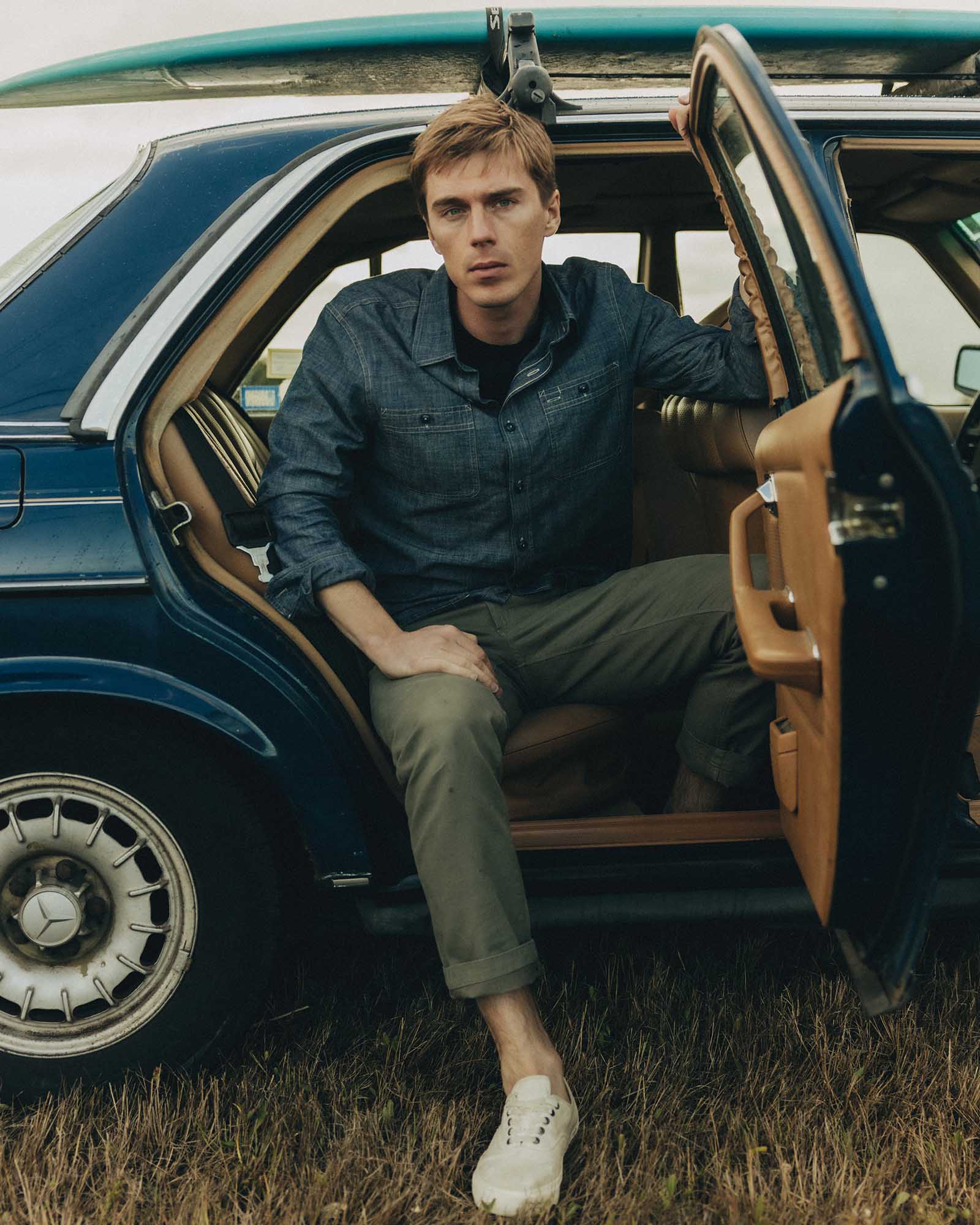 The Straight Foundation Pant in Organic Smoked Olive