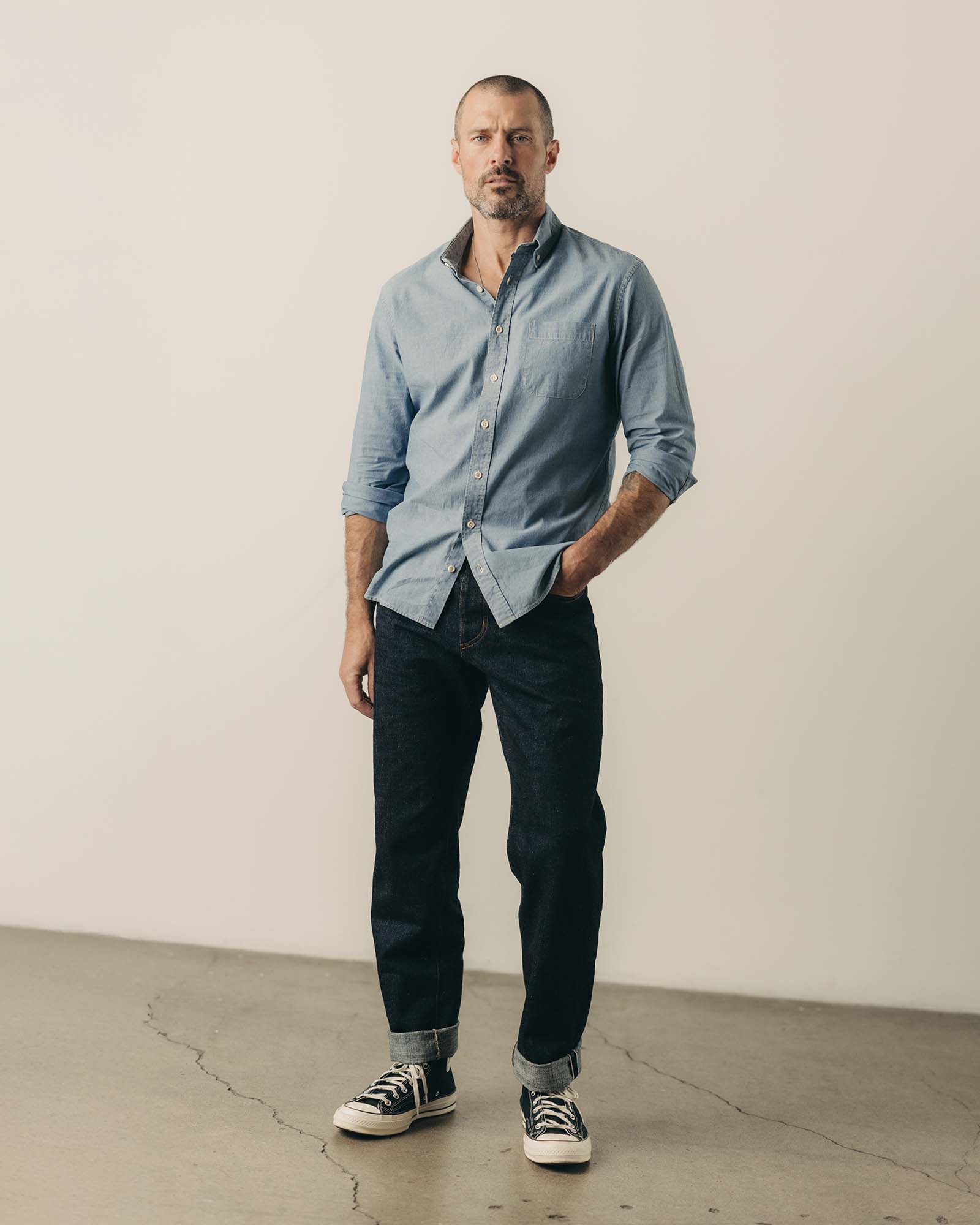 The Straight Jean in Rinsed Yoshiwa Selvedge