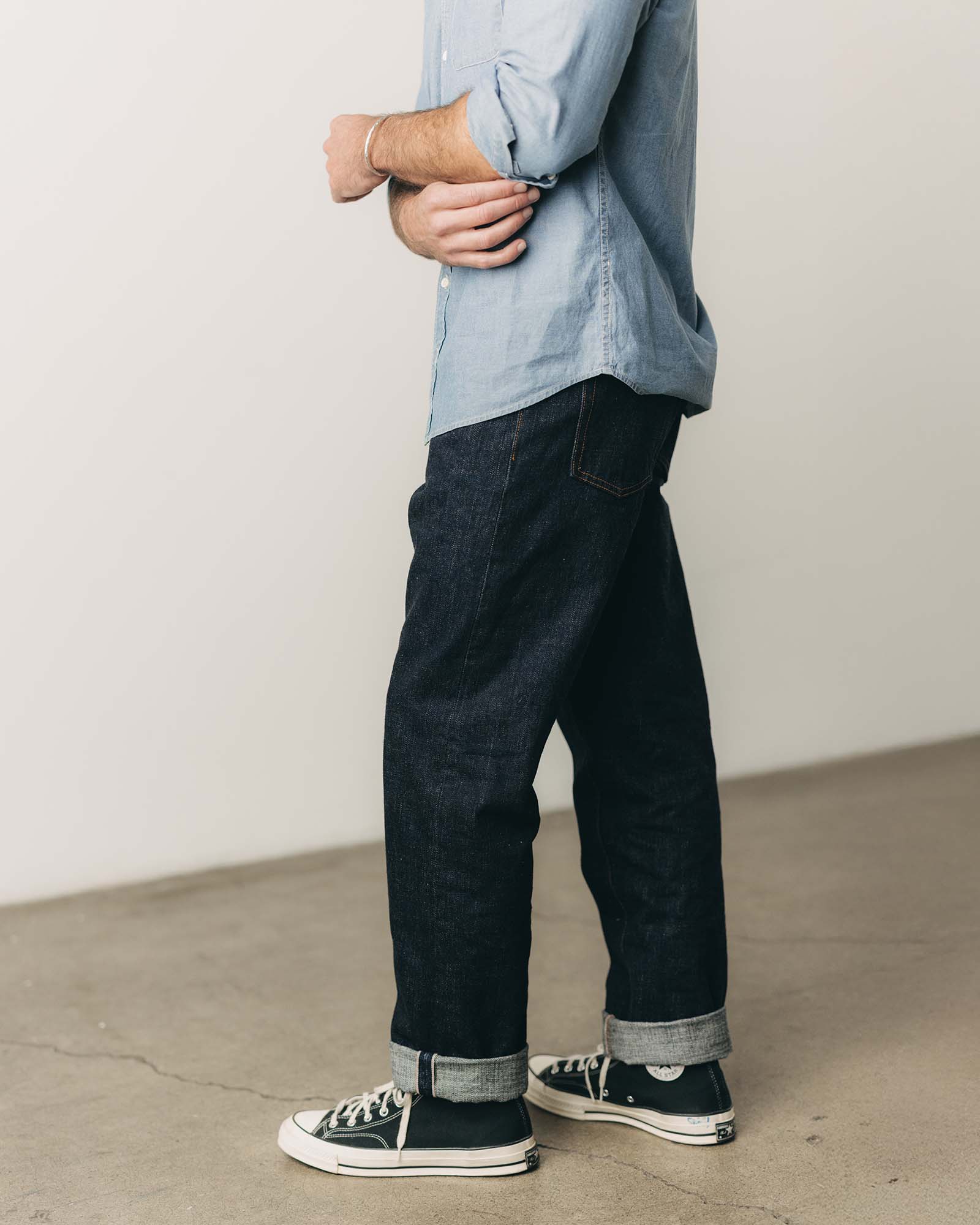 The Straight Jean in Rinsed Yoshiwa Selvedge