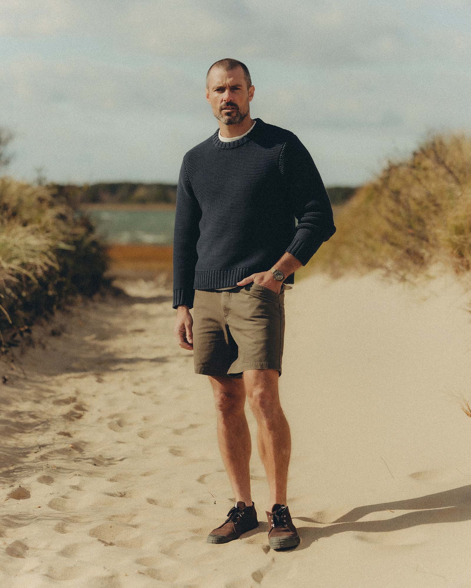 The Topsail Sweater in Dark Navy