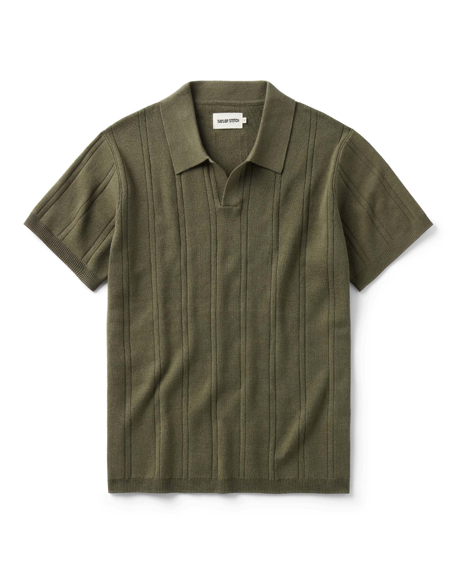 The Valencia Sweater Polo in Heather Cilantro Rib