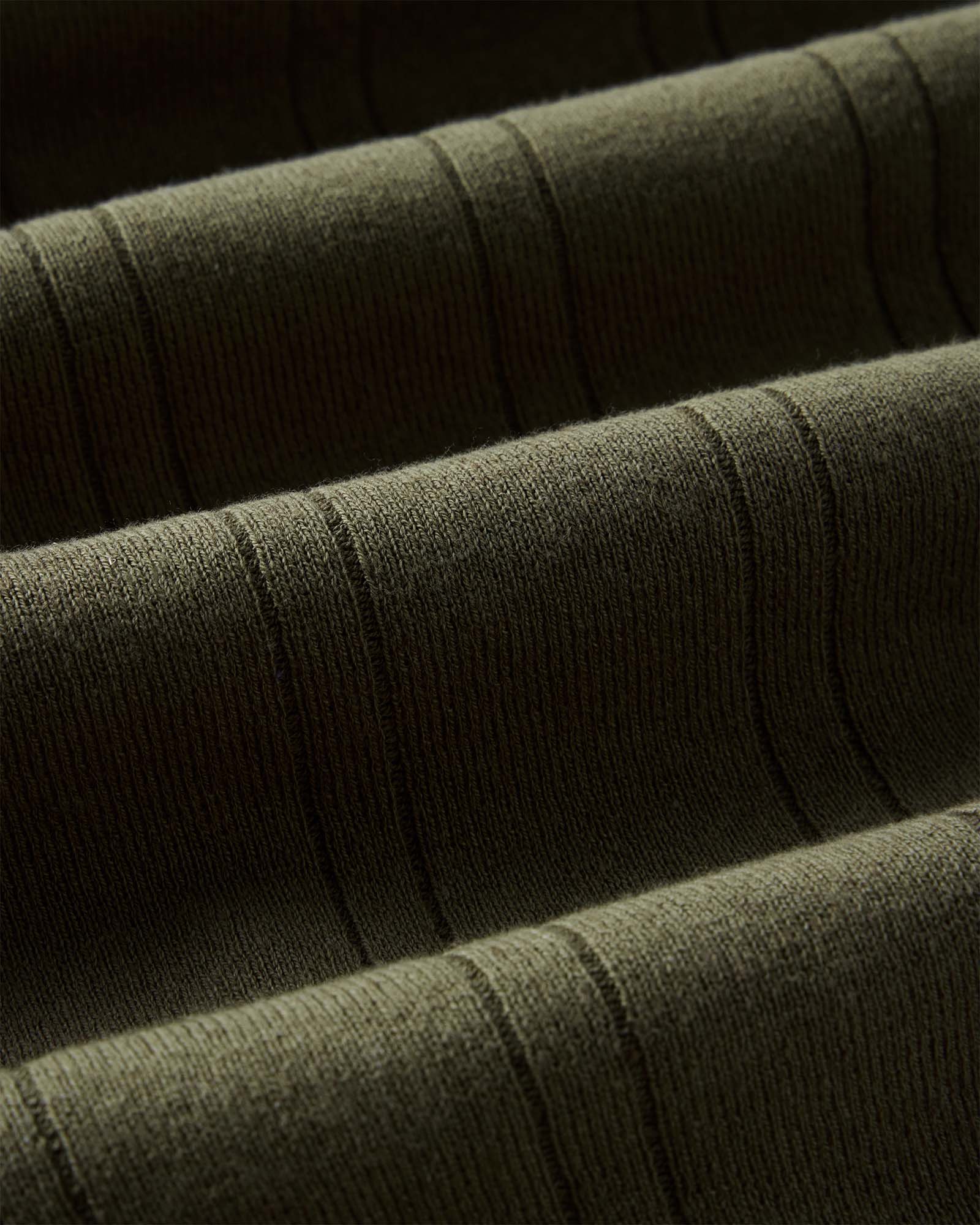 The Valencia Sweater Polo in Heather Cilantro Rib